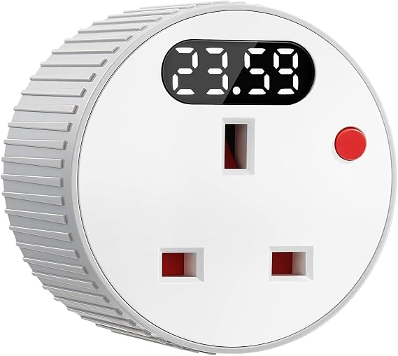 SURAIELEC Mechanical Countdown Timer Plug Socket, 16A 3680W, 1 Min–24H