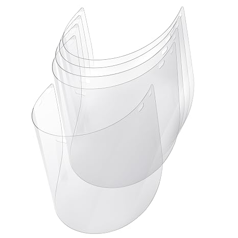 SAFE HANDLER Replacement Face Shields Clear Polycarbonate Visor, 5 Pack