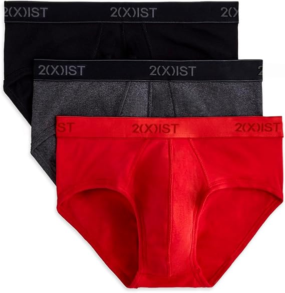 2(X) IST Men's Essential Cotton Contour Pouch Brief 3-pack Underwear (pack of 3)
