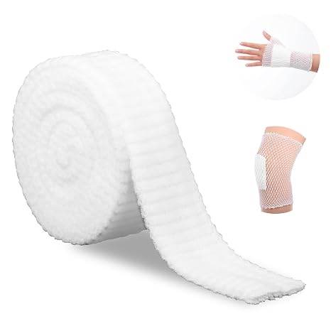 Tubular Bandage 1.5inch Stockinette Tubing for Arm Legs Elastic Net Tubular Support Bandage Reusable Sleeve Stretch Dressing Retainer Gauze Sleeve for Arm Knees Legs