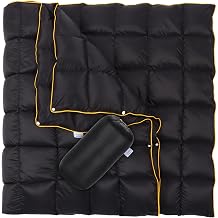 Waterproof Down Camping Blanket: 72.8"×78.7" Oversized Lightweight Quilt, 20D Water-Resistant Shell, Compact & Warm for Hiking, Backpacking, Outdoor Travel