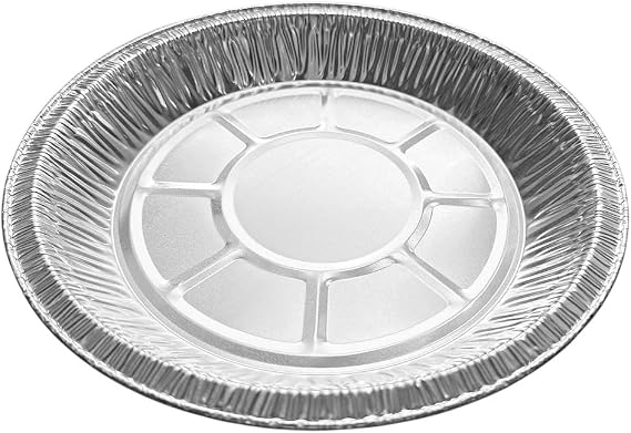 Durable Packaging 10" Disposable Foil Pie Pan 1 3/16" Deep (pack of 50) - Aluminum Plate (pack of 50)