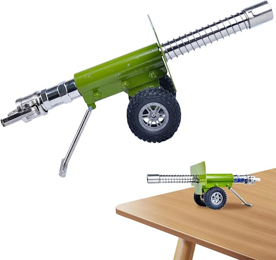Mini Firecracker Cannon Model, 32cm Metal Firecracker Artillery Cannon Ornaments, Artillery Collection Decor for Home Office Book Shelf