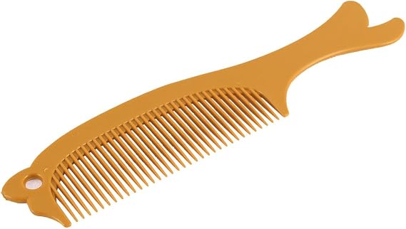 Ruilogod Plastic Portable Hang Hole Fine Toothed Handle Comb Dark Khaki (id: a26 706 c96 162 44d