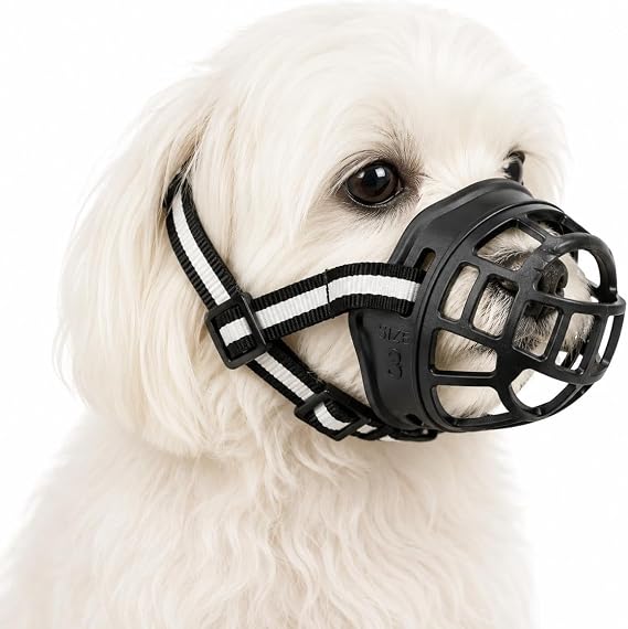 Valkyrie Köpek Ağızlığı Size 3 17-27 Kg Orta Irk Ayarlanabilir Nefes Alabilir Plastik Güvenlik Ağızlığı