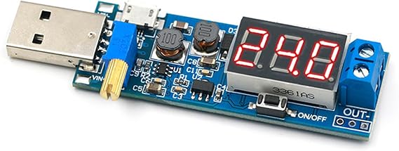 DC-DC 5V To 3.5V/12V USB Step UP/Down Power Supply Module Adjustable Converter 1.2-24V Output Voltage Power Supply Module