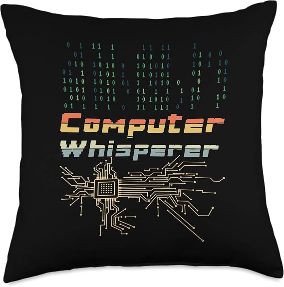 Computer Coding and processor Programmer Or Coder Geeky Throw Pillow