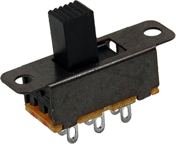 uxcell 10Pcs DC 0.5A 50V 3 Position 2P2T DPDT Panel Mount Slide Switch SS23D32