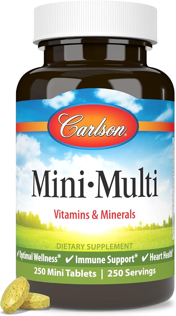 Carlson Mini-Multi, Small Multivitamin Tablets, 250 Mini Tablets