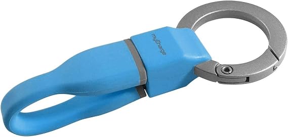 PowerCord Go Micro-USB Cable Keychain - Charging Cable (Blue)
