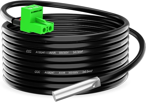 Remote Temperature Sensor for EPever Tracer Viewstar VS Landstar LS Series Solar Charge Controller RTS300R47K3.81A,3m