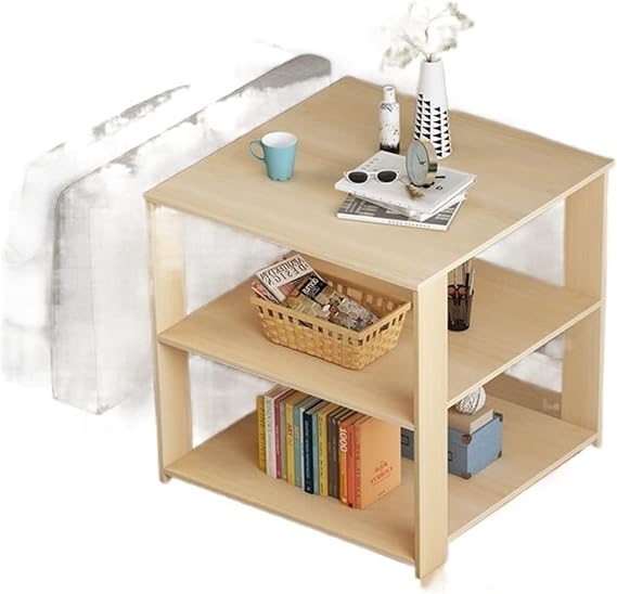 Bedside table Decoration Accessories Coffee Tables Small Mini Nightstands Side Table Bedroom Table Basse De Salon Petite Wooden Furniture (Color : White) Keep it in mind
