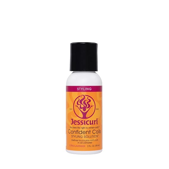 Jessicurl, Confident Coils Styling Solution, Citrus Lavender, 2 Fl oz. Curl Cream for Humidity Control and Frizz Control, Curly Hair Products, Styling Cream