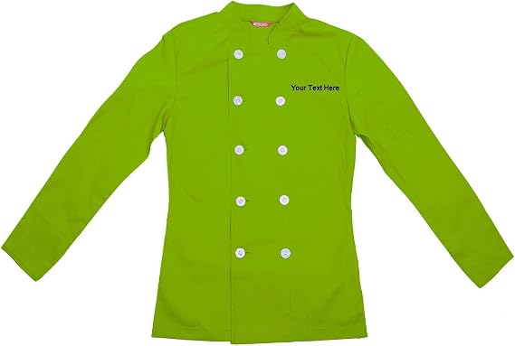 Embroidered Women's Chef Coat Chef Shirt Cook Coat Personalized with Your Text