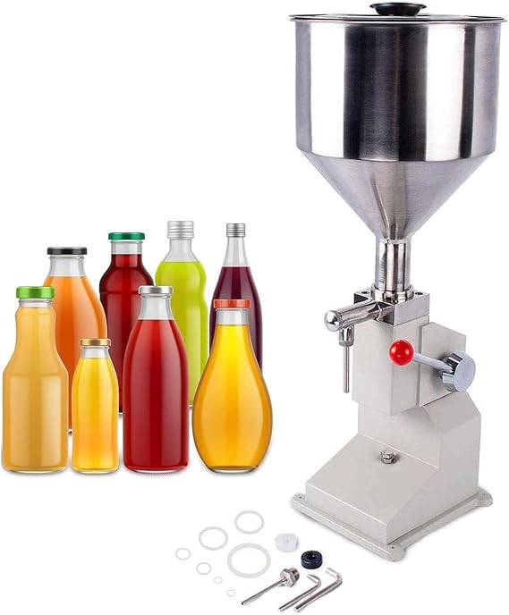 Manual Liquid Filling Machine, Adjustable 1-100ml Capacity, 10L for Oils, Shampoo, and More, Precision Dispensing for Various Liquids