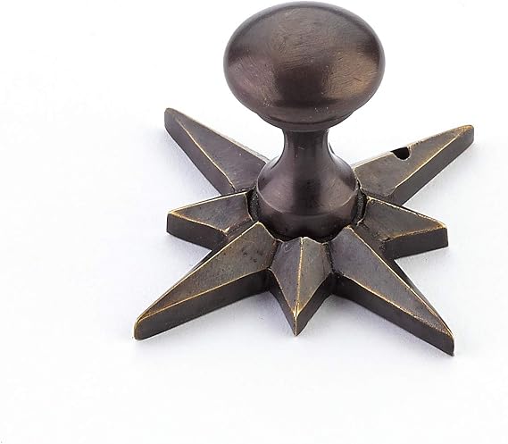 Schaub 982-DAB Sonata Knob with Star Backplate, Dark Antique Bronze, 11/16" Dia