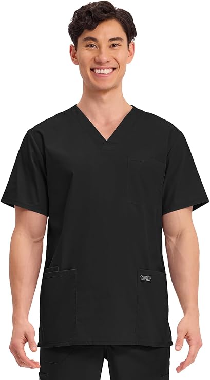 Cherokee WW Professionals Men's V-Neck Scrub Top 4 Pockets Medical Shirt