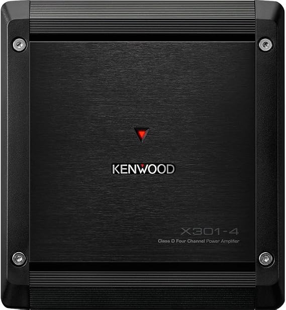 Kenwood X301-4 Class D 4-Channel Power Amplifier with 2 Ohm Load Stability Black