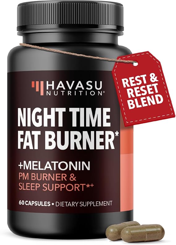 Night Time Fat Burner for Weight Loss Support for Men and Women, 60 Count