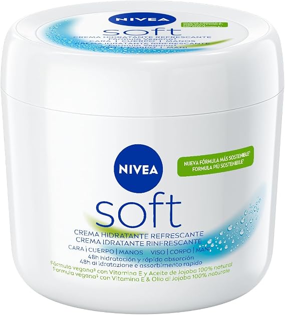 NIVEA Soft Moisturizing Cream for Face, Body and Hands, 500 ml