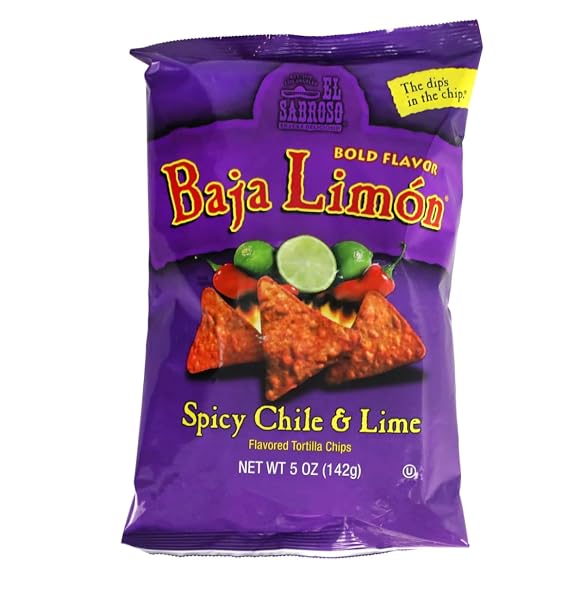 El Sabroso Baja Limon Spicy Chile & Lime Tortilla Chips, 5-oz.
