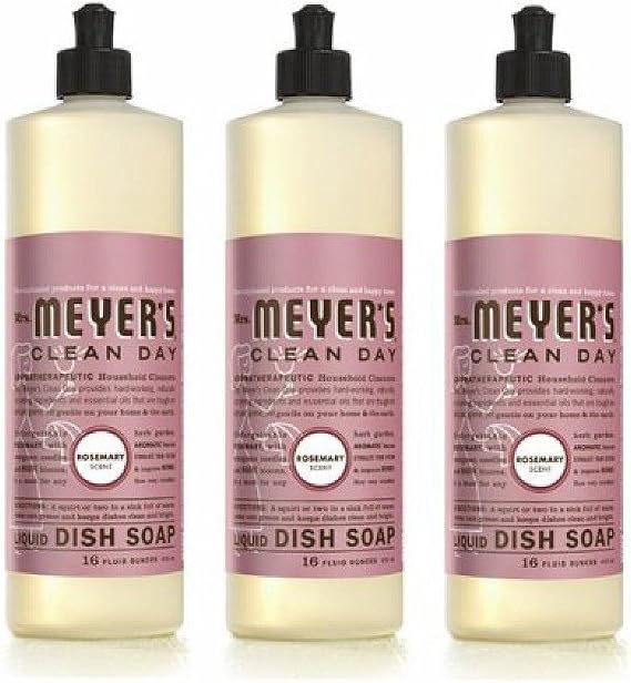 Mrs. Meyer's Clean Day - Liquid Dish Soap - Rosemary - Case of 6 - 16 oz