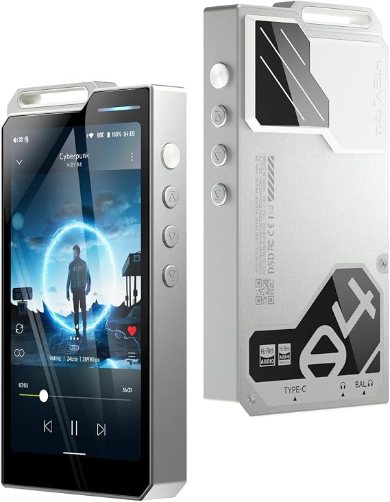 HiBy R4 MP3 ve MP4 Çalar, Bluetooth ve WLAN özellikli Spotify Çalar, 4 Yollu HiFi DAP, Android 12 İşletim Sistemi, 3,5 mm PO + 4,4 mm Bal, 32 G + 2 TB, ölçeklenebilir bellek