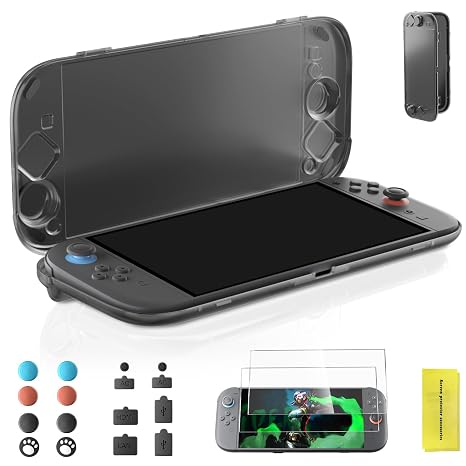 Protective Case Compatible with Switch 2, Slim Full Body Cover for Switch 2