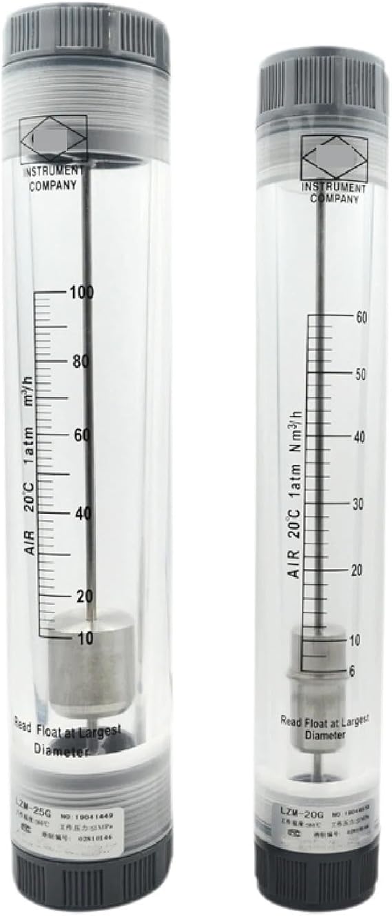 LZM-15G Pipeline Flow Meter Acrylic Rotameter Liquid Water Vertical Float Type Industrial Mechanical Flowmeter(0.2-2GPM 1-7LPM)
