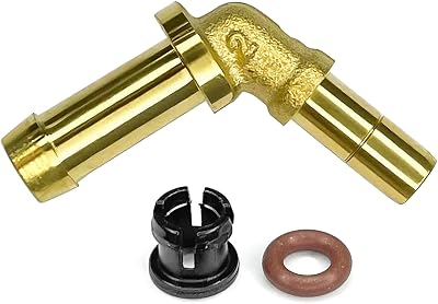 Car Hose Connector Kit for Jaguar Land Rover Accessories, Brass Thermostat Water Outlet Hose Connector Barb LR049990 for Jaguar XF XJ XK Land Rover Range RoverSport Discovery 4 Velar Tube Kit