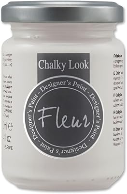 Fleur Chalky Look Paint - Mr. Grey, 4.4 oz jar