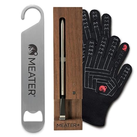 MEATER Plus Wireless Thermometer w/BBQ Mitts & Bar Blade, Brown Sugar