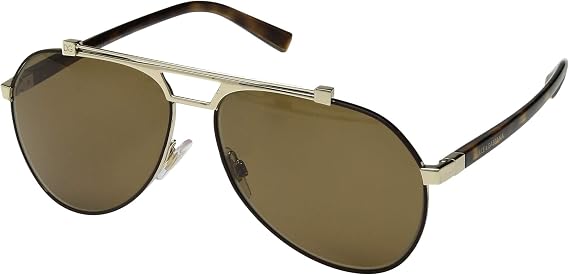 Dolce&Gabbana DG2189 Sunglasses 132083-61 - Matte Brown/Pale Gold Frame, Polar DG2189-132083-61