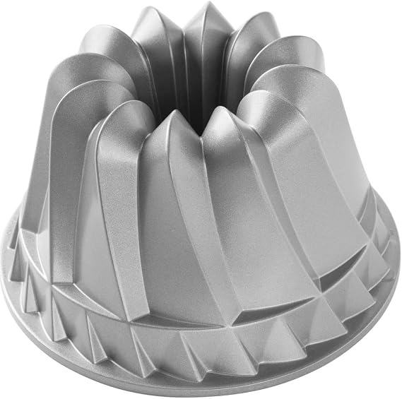 Nordicware kek kalıbı yuvarlak pasta, alüminyum döküm, gümüş, 22,9 x 22,9 x 13,5 cm