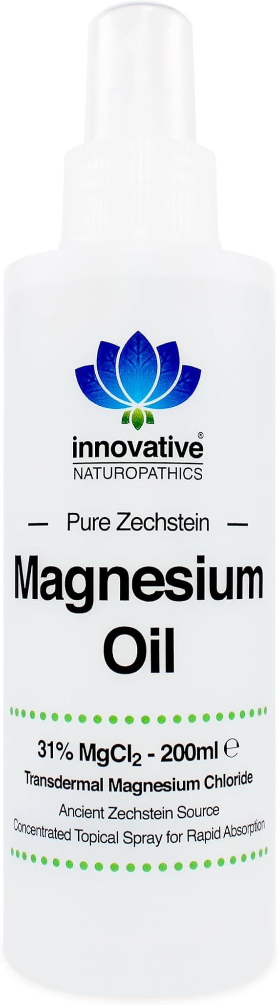 Magnesium Oil Spray - Pure Magnesium Chloride - Ancient Zechstein Source (Pure Magnesium Oil 200ml)