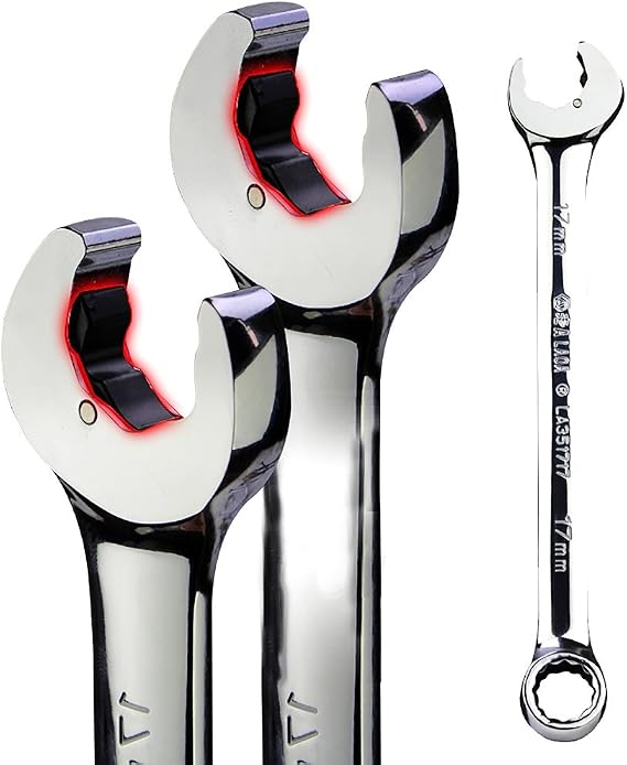 LAOA Special Open End Ratcheting Wrench, Hand Tool, Cr-V Material, High Torque, Perfect for Repairing Bicycle, Car, Each Machinery, and More (18mm (1 piece))