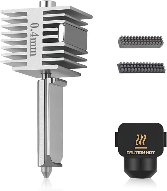 Bambu Lab A1/A1 Mini Upgrade Hotend Kit, Quickly Replace the High-Temperature, High-Speed 0.4mm Stainless Steel Nozzle,  with A Silicone Cover, Compatible with Bambu Lab 3D Printers