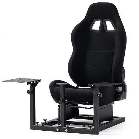 Dardoo Flight Game Cockpit With Blackseat Racing Simulator Mount, Compatible With Thrustmaster T150 HOTAS WARTHOG, Not Included Throttle,Joystick,Pedals