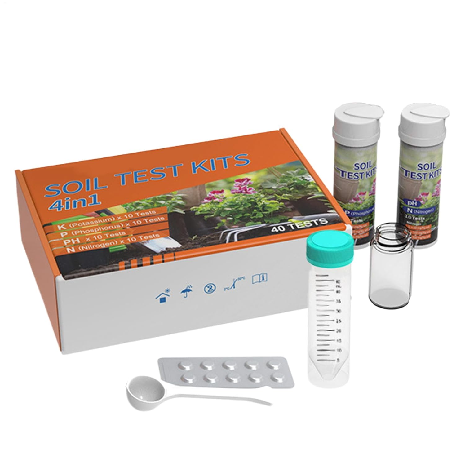 Soil Test Kit, Nutrient Tester, Accurate Testing Easy Use Portable Design Quick Results Compact Kit Clear Instructions Versatile Application Nutrient Detector for Home