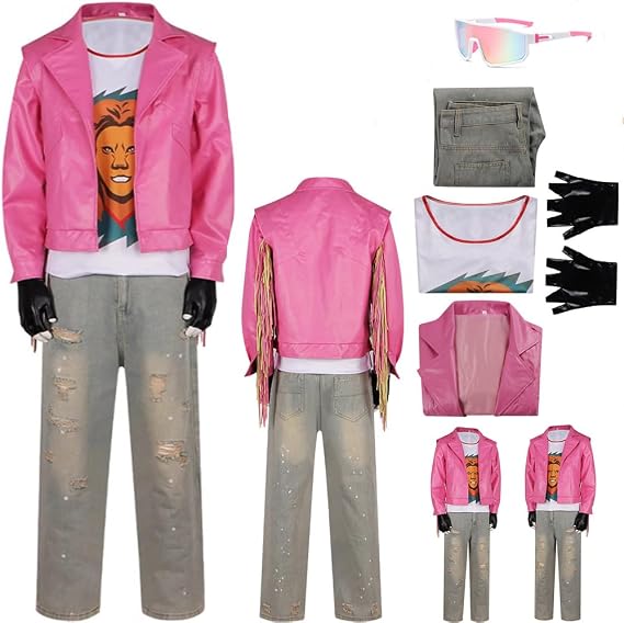 Garret Cosplay Costume Jacket Garret Costume Outfit Pink Uniform Men Coat Halloween