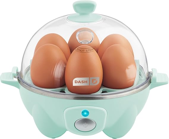 Dash Rapid Egg Cooker, 7 Eggs, Hard Boiled, Poached & Omelettes, Aqua