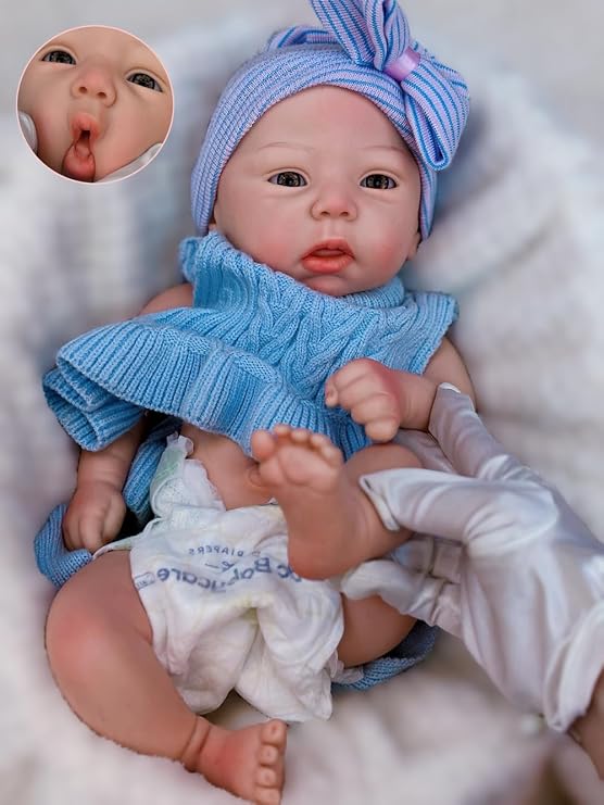 Abenduot Real Life 18inch 6.2lbs Full Body Soft Solid Silicone Baby Dolls