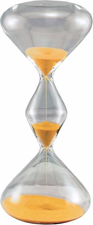 60 Minute Triple Globe Hourglass Timer w/Golden Sand