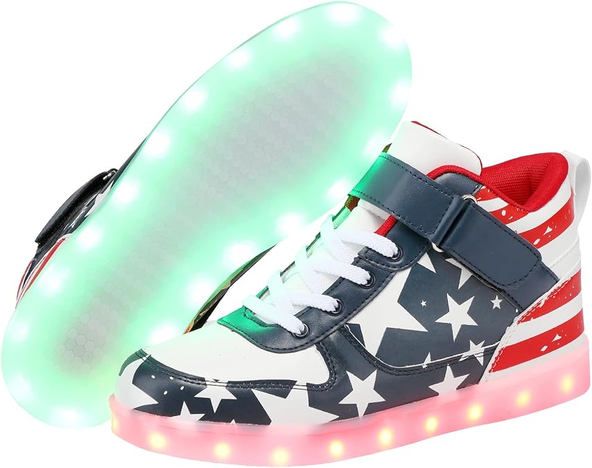 YuanRoad Unisex LED Shoes Light Up Sneakers with USB Charging Dancing Shoes