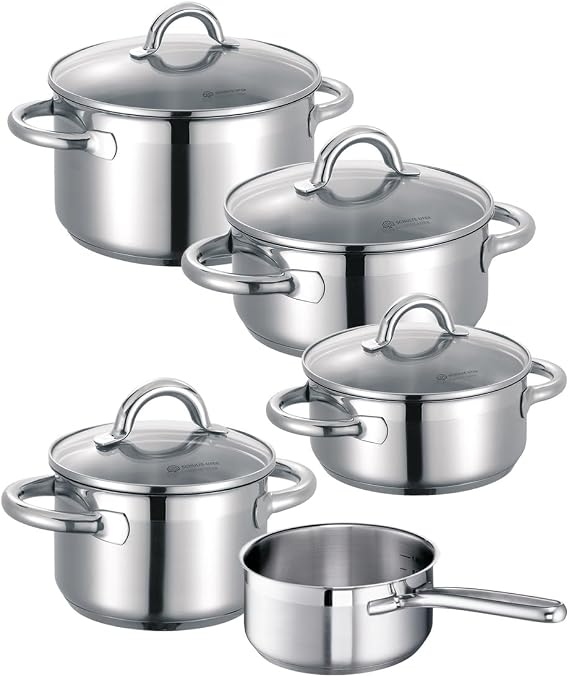 Schulte-Ufer Set1025 Maxi-Set Wave 5-Piece Saucepan Set