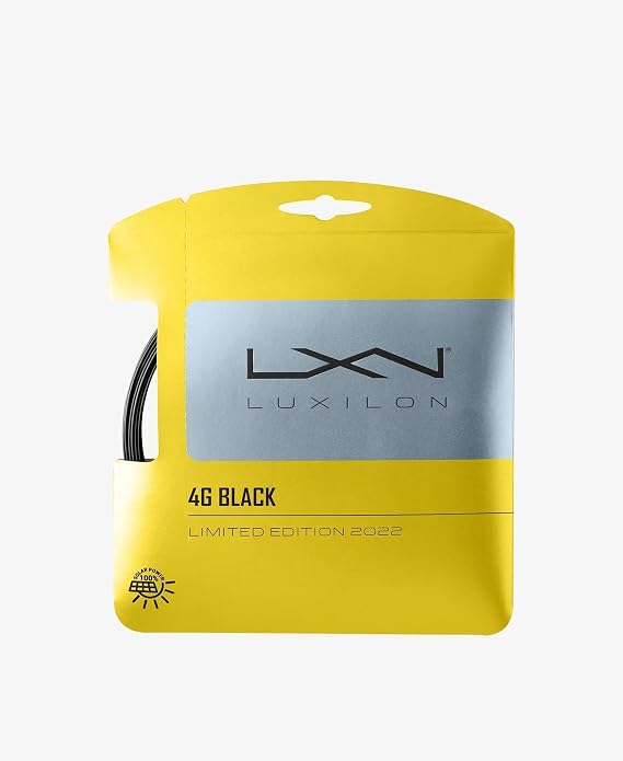 Just Tennis Luxilon 4G String Set - All 2024 Styles & Colors (4G 125 - Black)