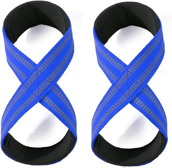 Figure 8 Straps for Deadlift-Weight Lifting Straps，Shrugs, and Weightlifting，Strongman & Cross Training Strong Weightlifting Wrist Straps for Men, Women L