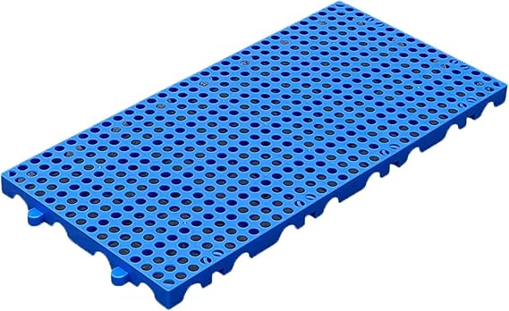 Plastic Pallet Storage Grid Pad Stacking Floor Tray Display for Basement Storage Garage Kitchen Supermarket Closet Deck (Blue 60x30x3CM/1pcs)