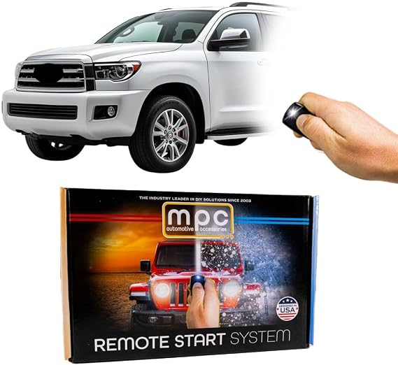 MPC Factory Remote Activated Remote Start Compatible with 2018-2019 Toyota Sequoia - H-Key - with T-Harness - Firmware Preloaded