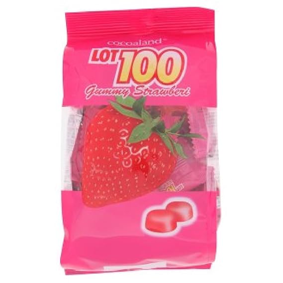 Cocoaland Lot 100 Gummy 150g (Strawberry, 1 Pack)